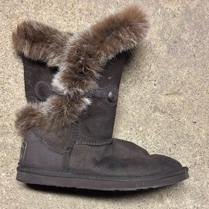 Women's Brown Fur-Lined Boots